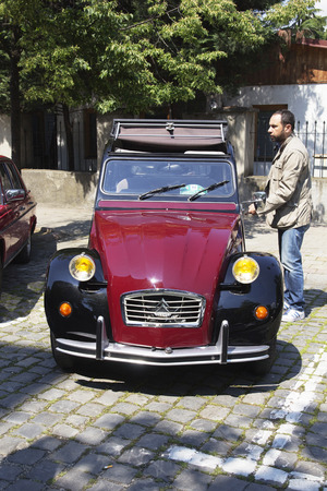 SKOPJE MACEDONIA - MAY 07 2016: Old Citroen on 11th Old Timer Car Show, May 07, 2016 in Skopje. The...