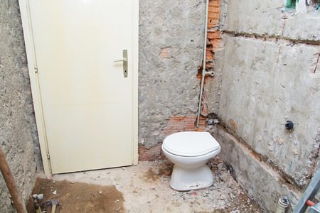 Renovation the House - Old Toilet During Renovation.の写真素材