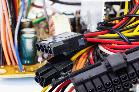Detail of Old Computer Parts. Electrical and Electronic Waste.