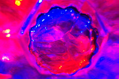 Close up of detail of a old crystal glass. Abstract background.の写真素材