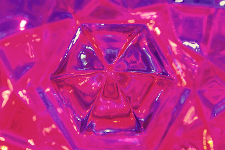 Close up of detail of a old crystal glass. Abstract background.の写真素材
