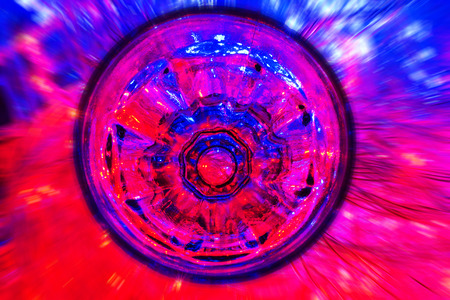 Close up of detail of a old crystal glass. Abstract background.