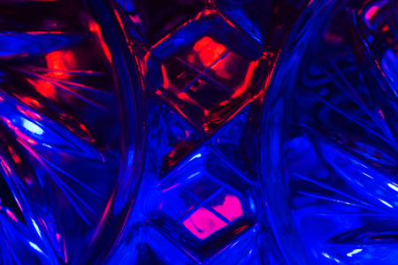 Close up of detail of a old crystal glass. Abstract background.の写真素材