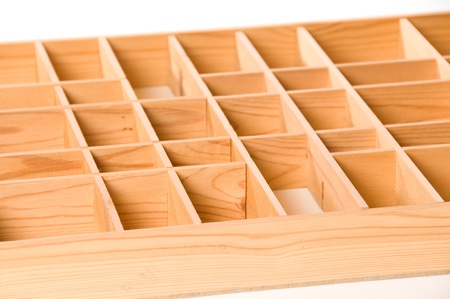 Typesetter case on white backgroundの写真素材