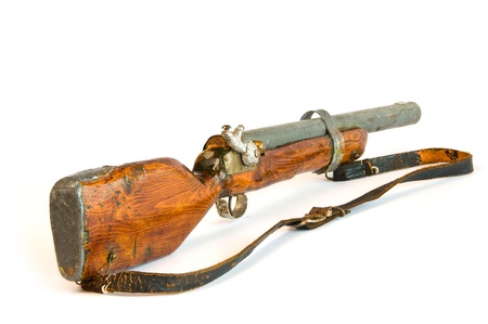 Old antique toy rifleの写真素材