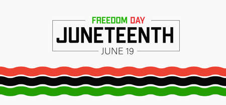 Banner Juneteenth Independence Day and Black Independence Day.のイラスト素材