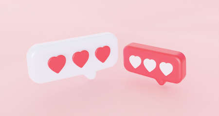 Speech bubble dialog. The concept of communication in chats of romantic correspondence