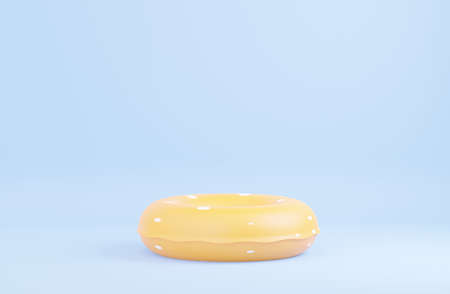 3D Yellow Inflatable swimming ring. 3d renderingの写真素材