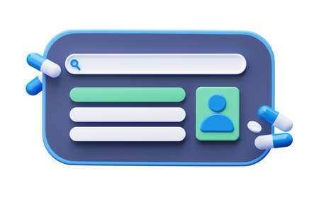 A mockup of a phone with medications. Online pharmacy purchase or consultation with a doctor online....