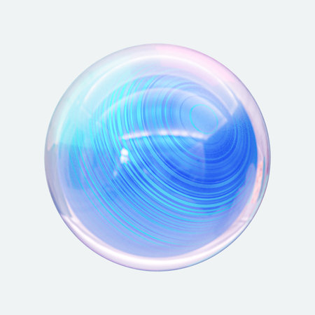 Abstract realistic balls, transparent glossy bubble.  3d rendering