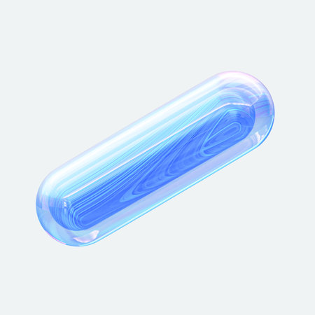 Long Geometric stick in the form of an abstract capsule. 3d rendering illustrationの写真素材