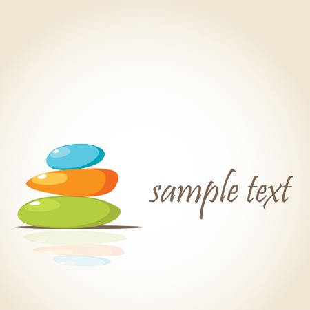 Colored spa stones background with place for your textのイラスト素材
