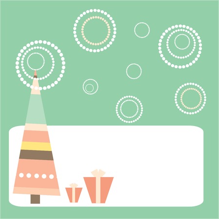 cartoon Christmas card with place for your textのイラスト素材