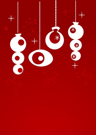 Retro Christmas Ornaments with place for your textのイラスト素材