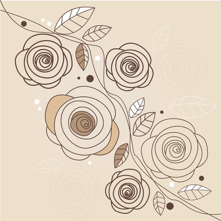 Stylish floral background のイラスト素材