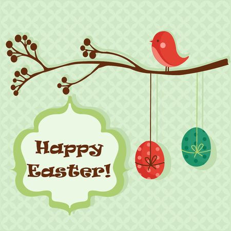 Easter greeting card illustrationのイラスト素材