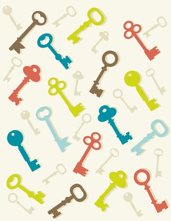 Colorful key background  illustrationのイラスト素材