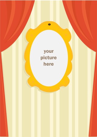 Cartoon picture frame illustrationのイラスト素材