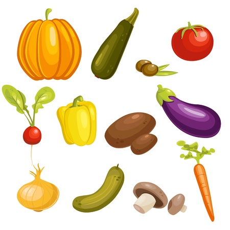 Vegetables Set isolated.のイラスト素材