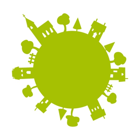 Green earth, vector illustrationのイラスト素材