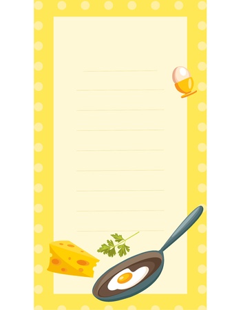 old fashioned recipe card ,  vector illustration のイラスト素材