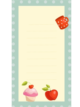 old fashioned recipe card ,  vector illustration のイラスト素材