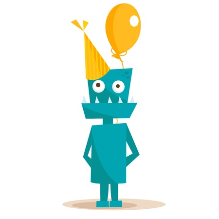 Monster Invitation Card, vector illustrationのイラスト素材