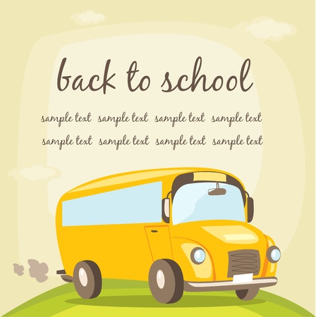 School bus, vector illustrationのイラスト素材