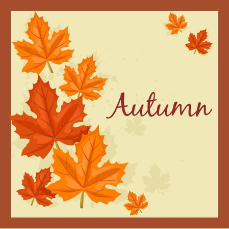 Autumn background, vector illustrationのイラスト素材