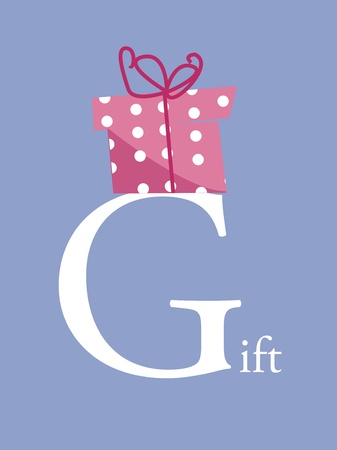 Colorful abc, letter G, illustrationのイラスト素材
