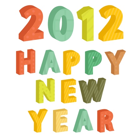 New Years text  2012 illustrationのイラスト素材