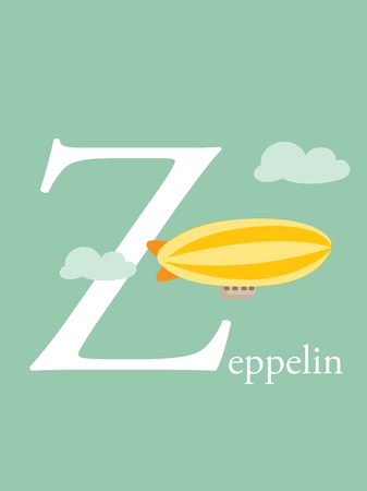 Colorful abc, letter Z illustrationのイラスト素材