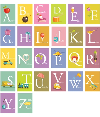 Colorful abc letters illustrationのイラスト素材