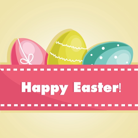 Easter egg card, vector illustrationのイラスト素材