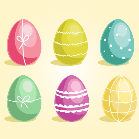 Easter eggs,  vector illustrationのイラスト素材