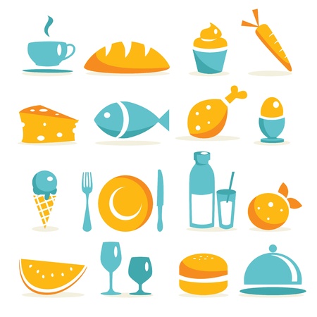 Food icons, vector illustrationのイラスト素材