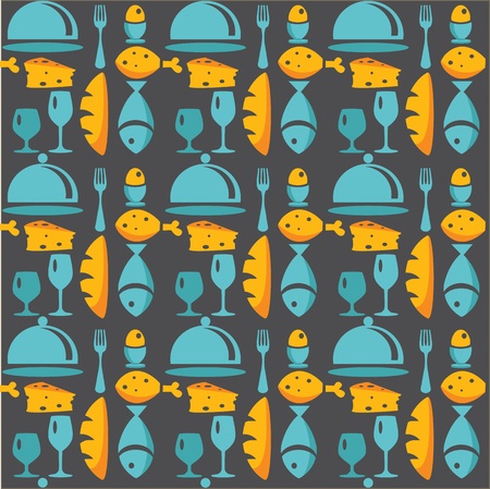 Kitchen  pattern, vector illustrationのイラスト素材