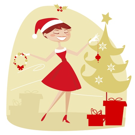 Retro christmasのイラスト素材