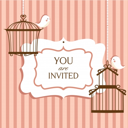 invitation card, vector illustratiuonのイラスト素材