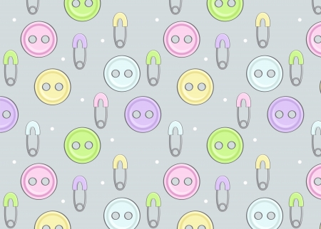 Cute button background, vector illustrationのイラスト素材
