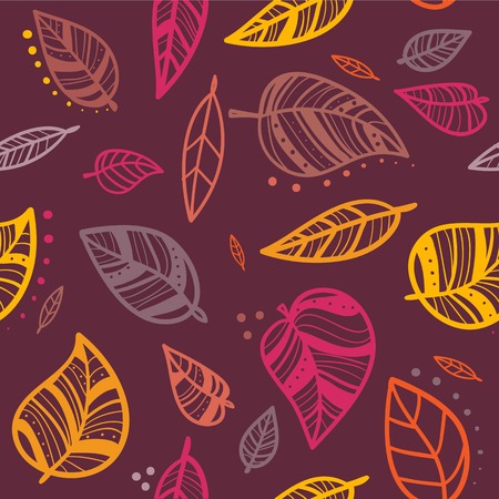 Fall seamless pattern, vector illustrationのイラスト素材