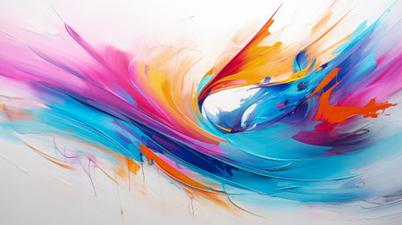 abstract colorful background with a lot of different strokes and splashesの素材