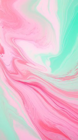 abstract background with a psychedelic pattern of pink, turquoise and white colorsの素材