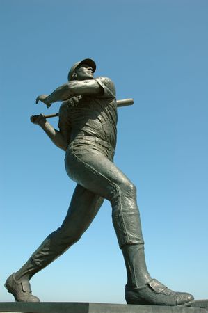 Statue of baseball legend Willie McCovey in San Francisco, California