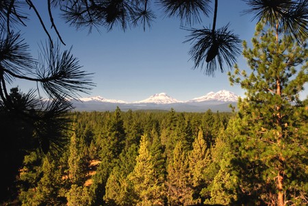 Three Sisters Mountains in Oregon, United States