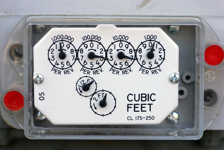 Closeup of an electical meterの写真素材