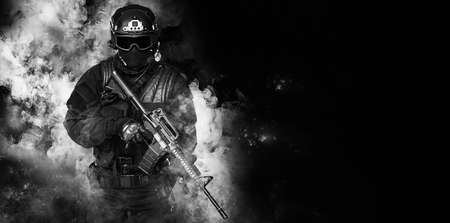 special forces soldier police, swat team member