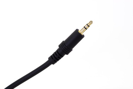 sound plug photo isolateの写真素材