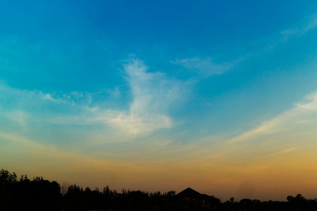 Beautiful sky at sunset, lanscape colorful skyの写真素材