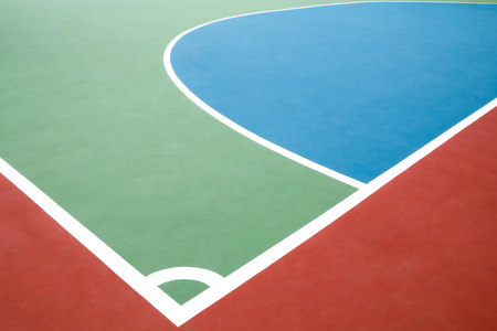 close up colorful field of sport floorの写真素材
